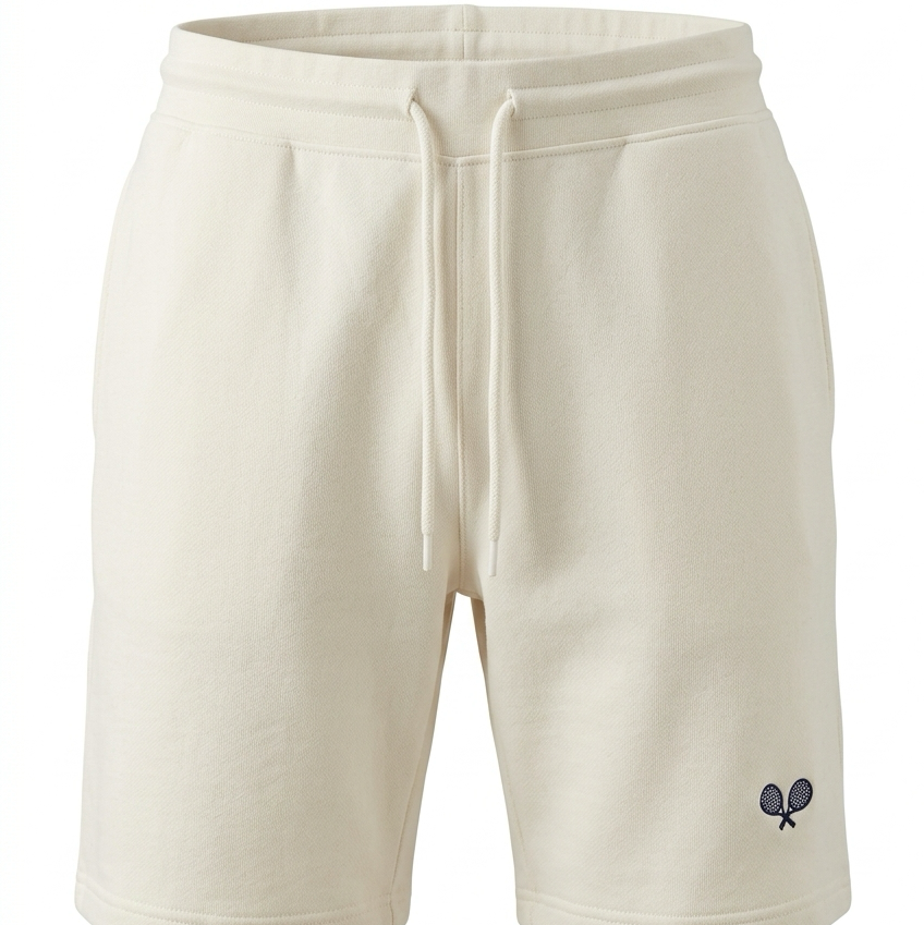 Cream Tracksuit shorts