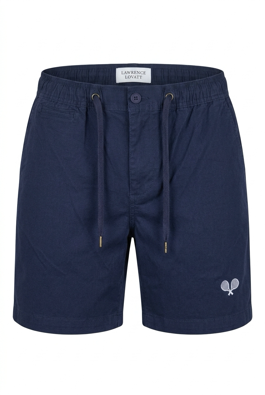 Navy Cotton Shorts