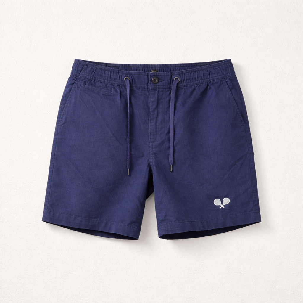 Navy Cotton Shorts