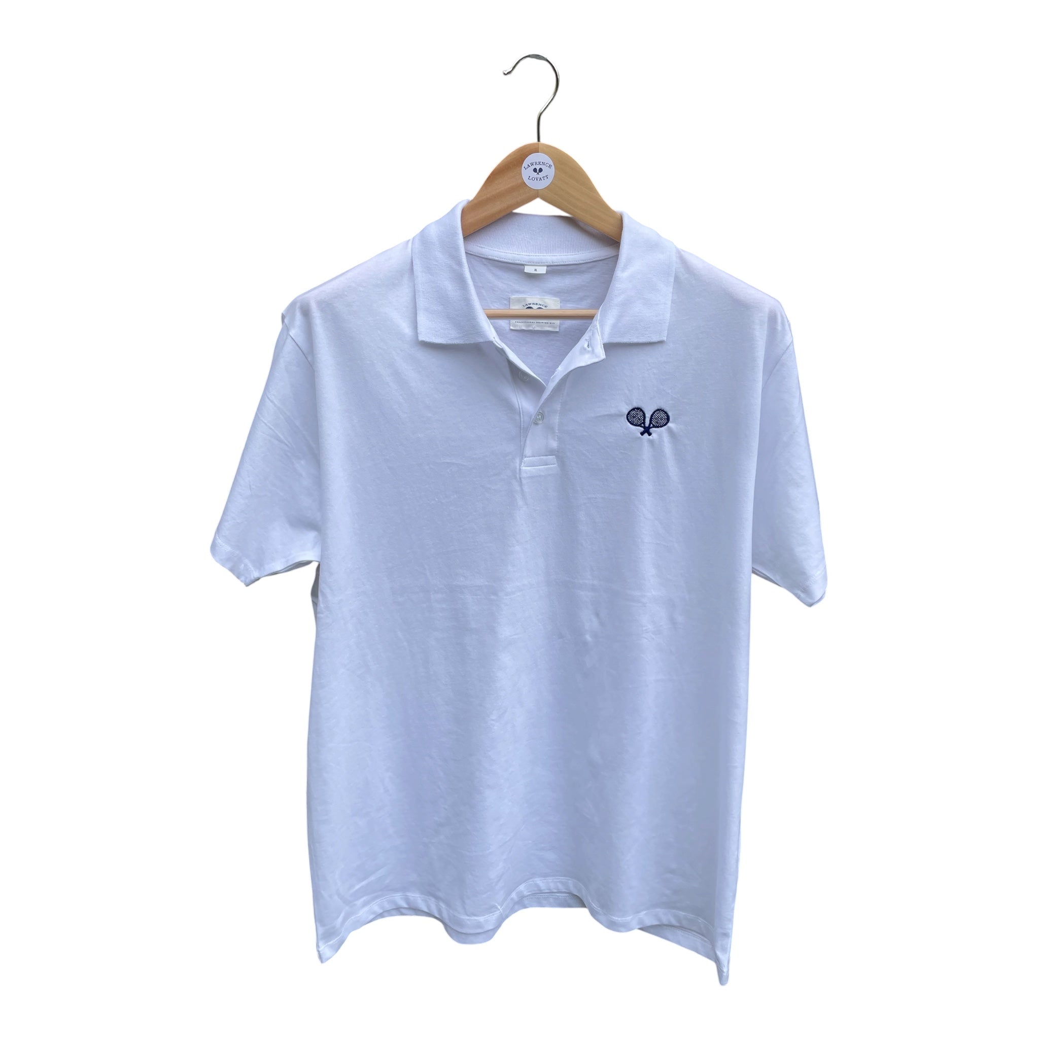 White Jersey Cotton Polo Shirt